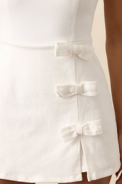 Had Me At Hello White Denim Sleeveless Romper