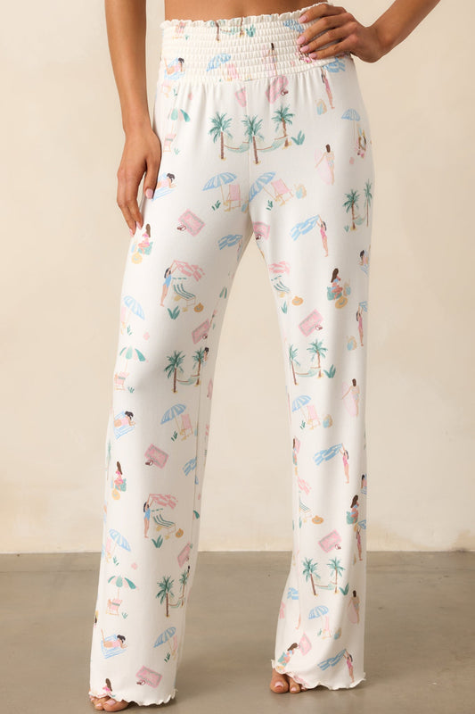 Z Supply Ivory Bone Dawn Beach Days Pant