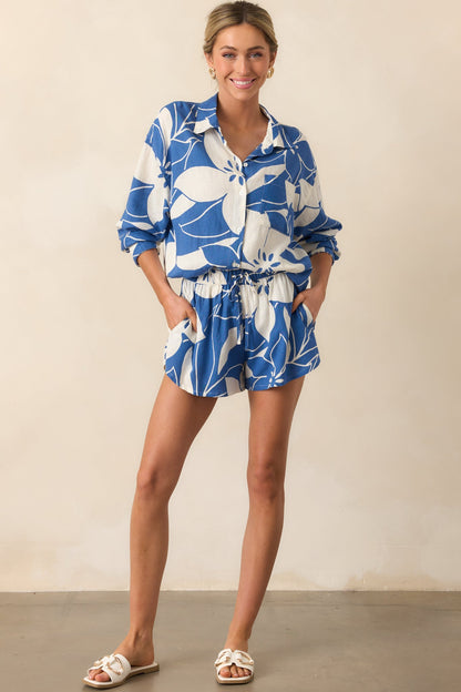 Z Supply Riviera Blue Cima Madero Short