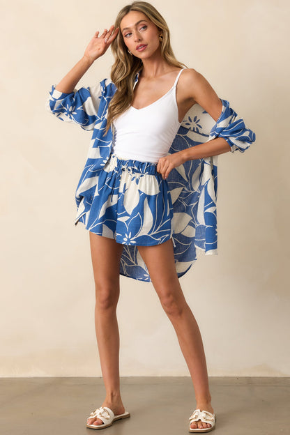 Z Supply Riviera Blue Cima Madero Short