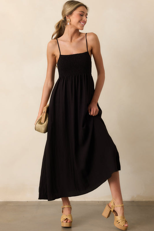 Z Supply Black Beachside Midi Dress