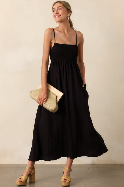 Z Supply Black Beachside Midi Dress