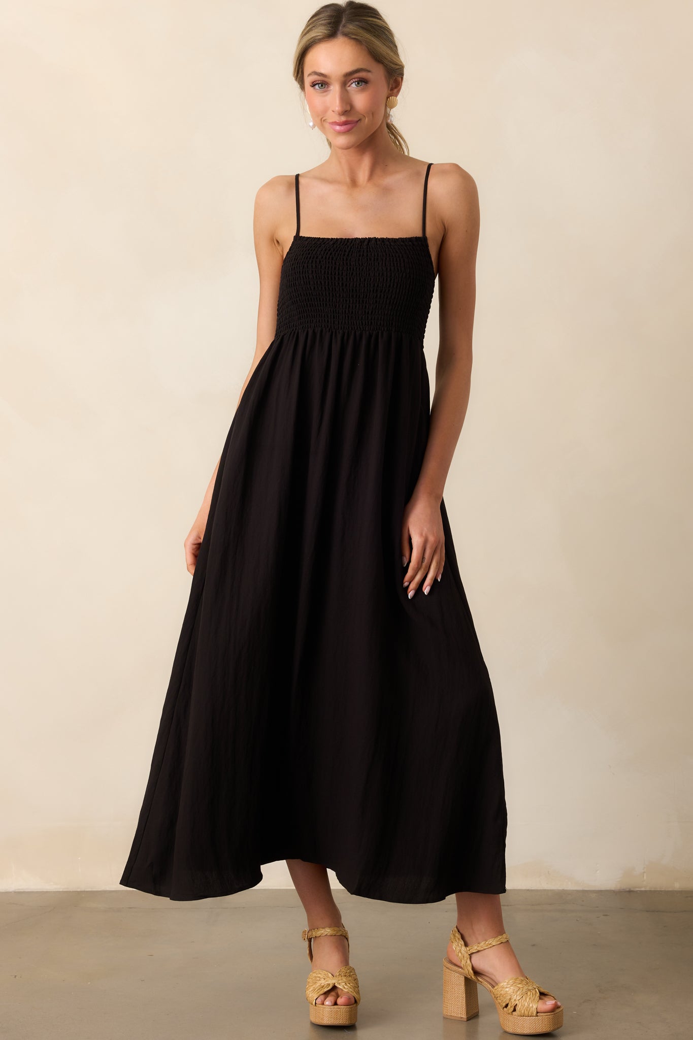 Z Supply Black Beachside Midi Dress