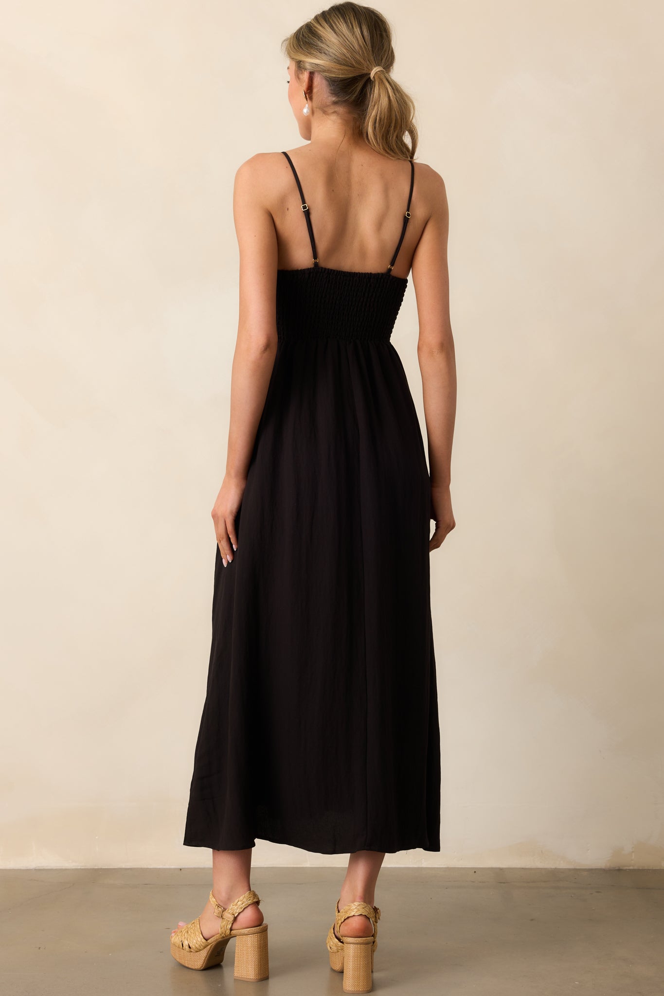 Z Supply Black Beachside Midi Dress
