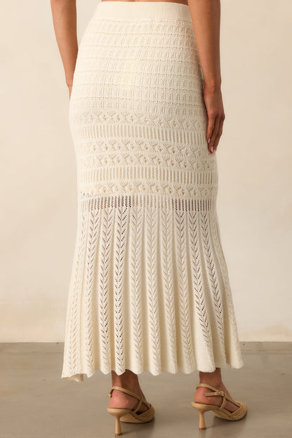 Z Supply Beige Soria Crochet Midi Skirt