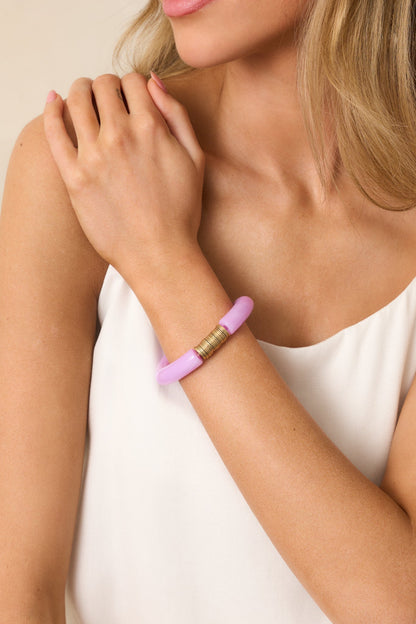 Find Your Joy Lavender Beaded Bracelet