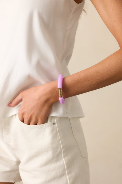 Find Your Joy Lavender Beaded Bracelet
