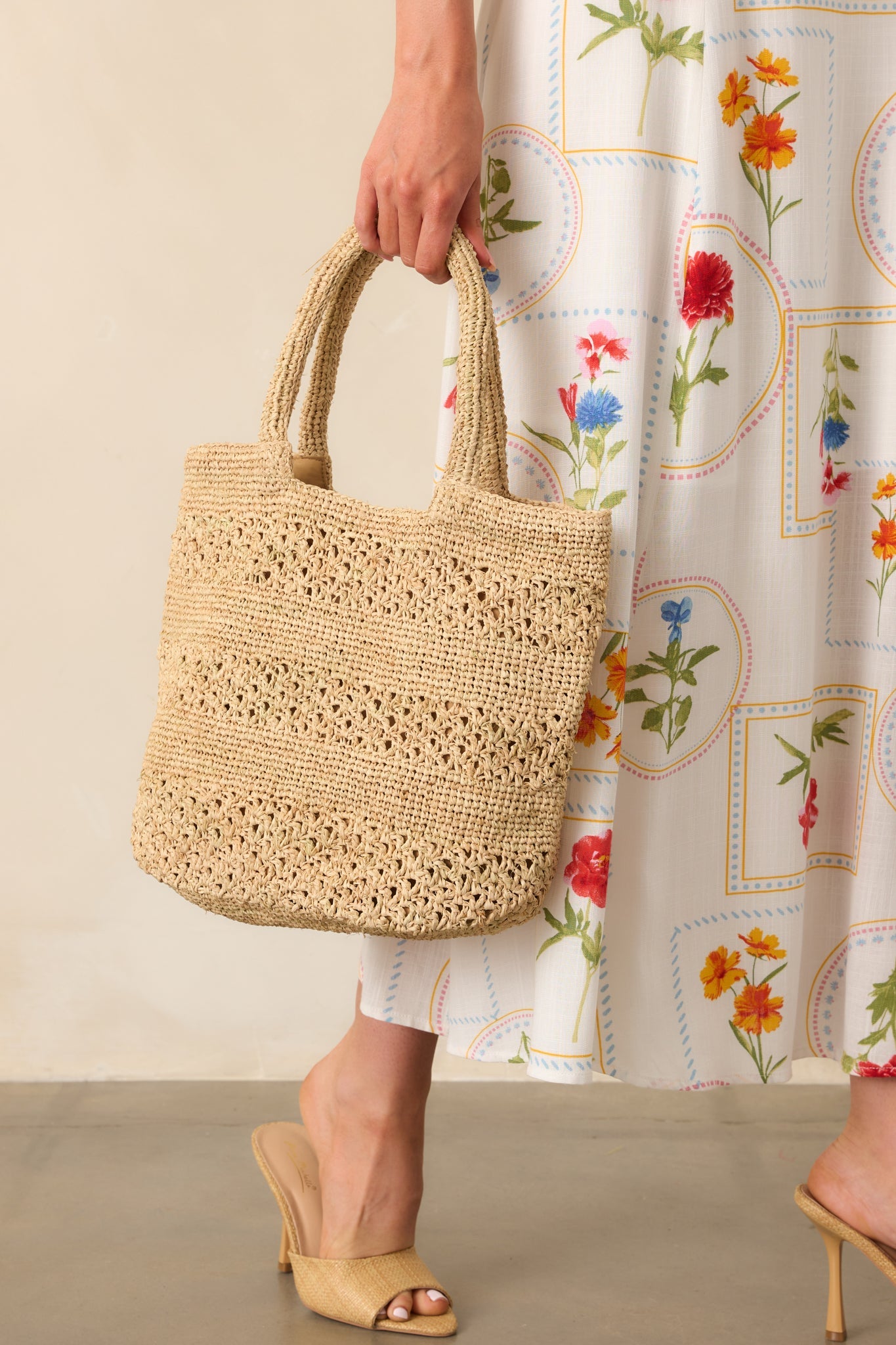 I Know The Way There Natural Raffia Woven Handbag