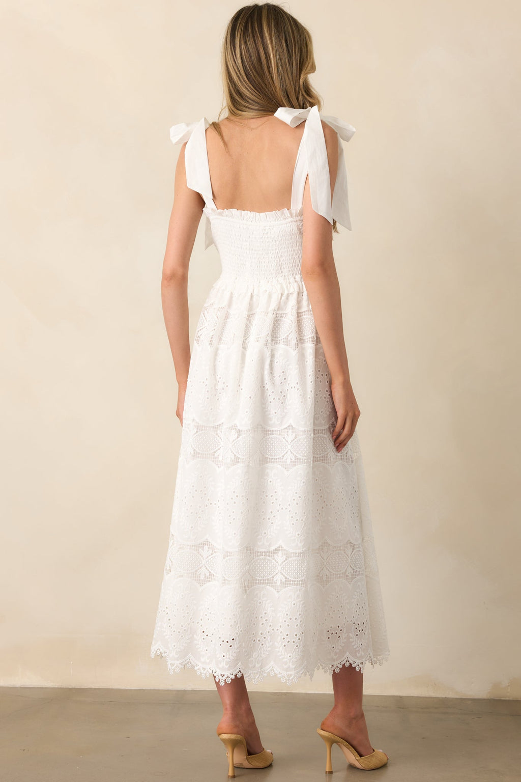 Forever And A Day White Cotton Embroidered Eyelet Maxi Dress