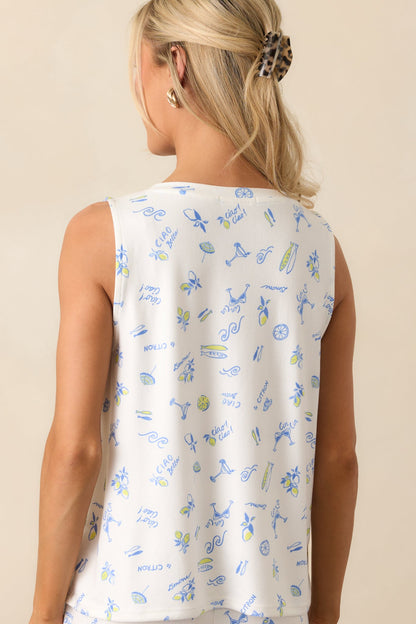 Z Supply White Ciao Bella Silky Jersey Tank