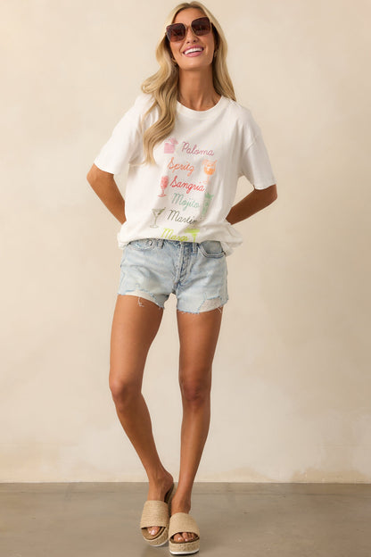 Z Supply Light Wash Classic Hi Rise Denim Short