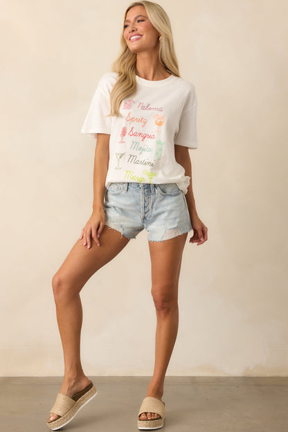 Z Supply Light Wash Classic Hi Rise Denim Short