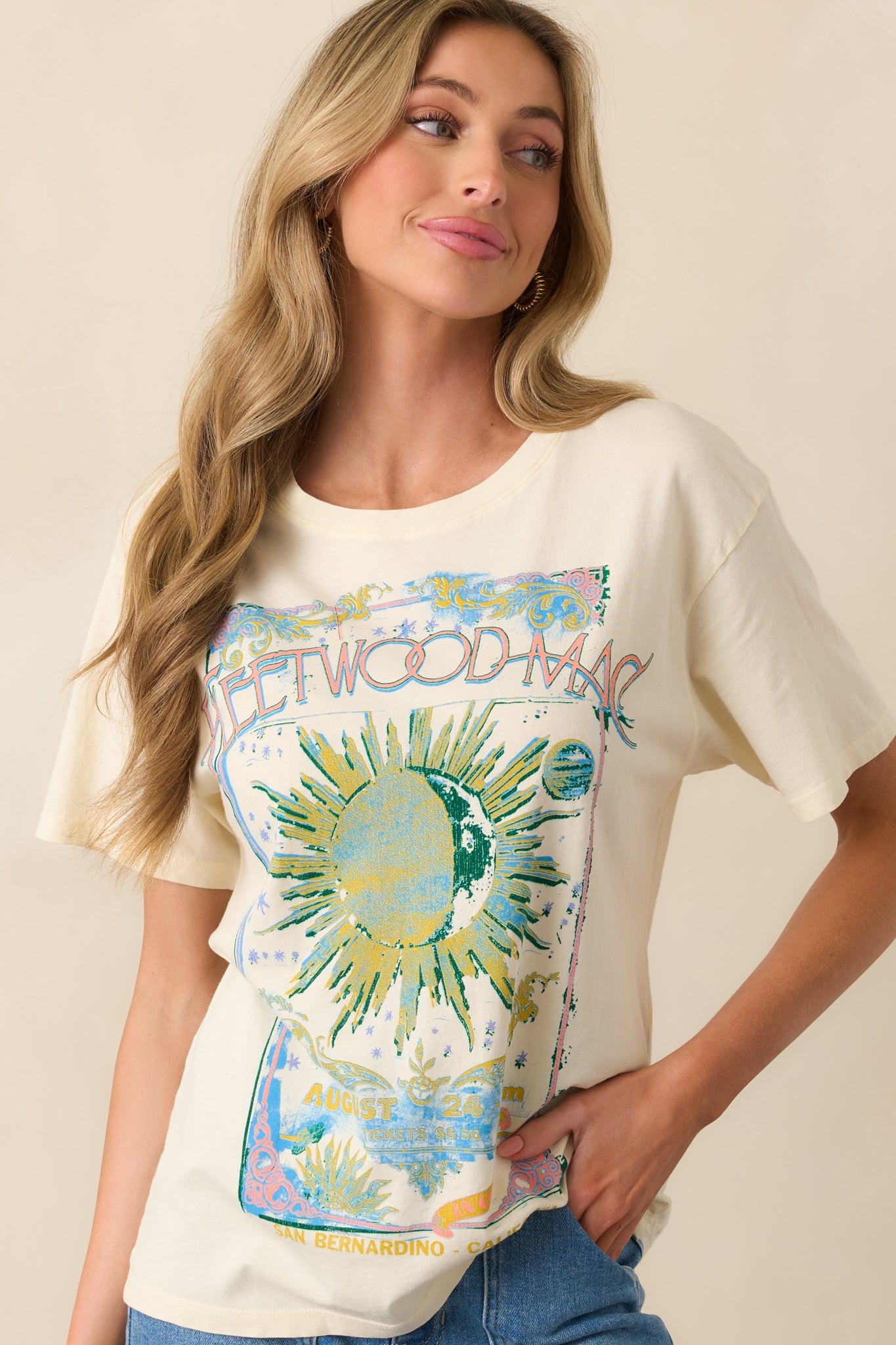 Fleetwood Mac Dreams Ivory Boyfriend Tee