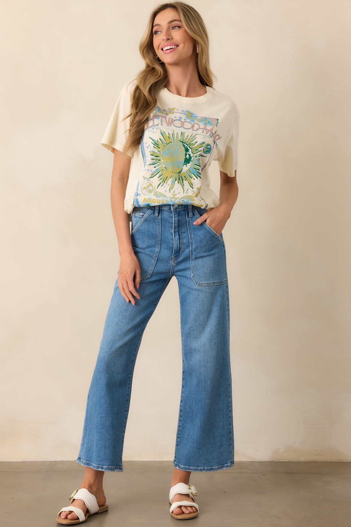 Fleetwood Mac Dreams Ivory Boyfriend Tee