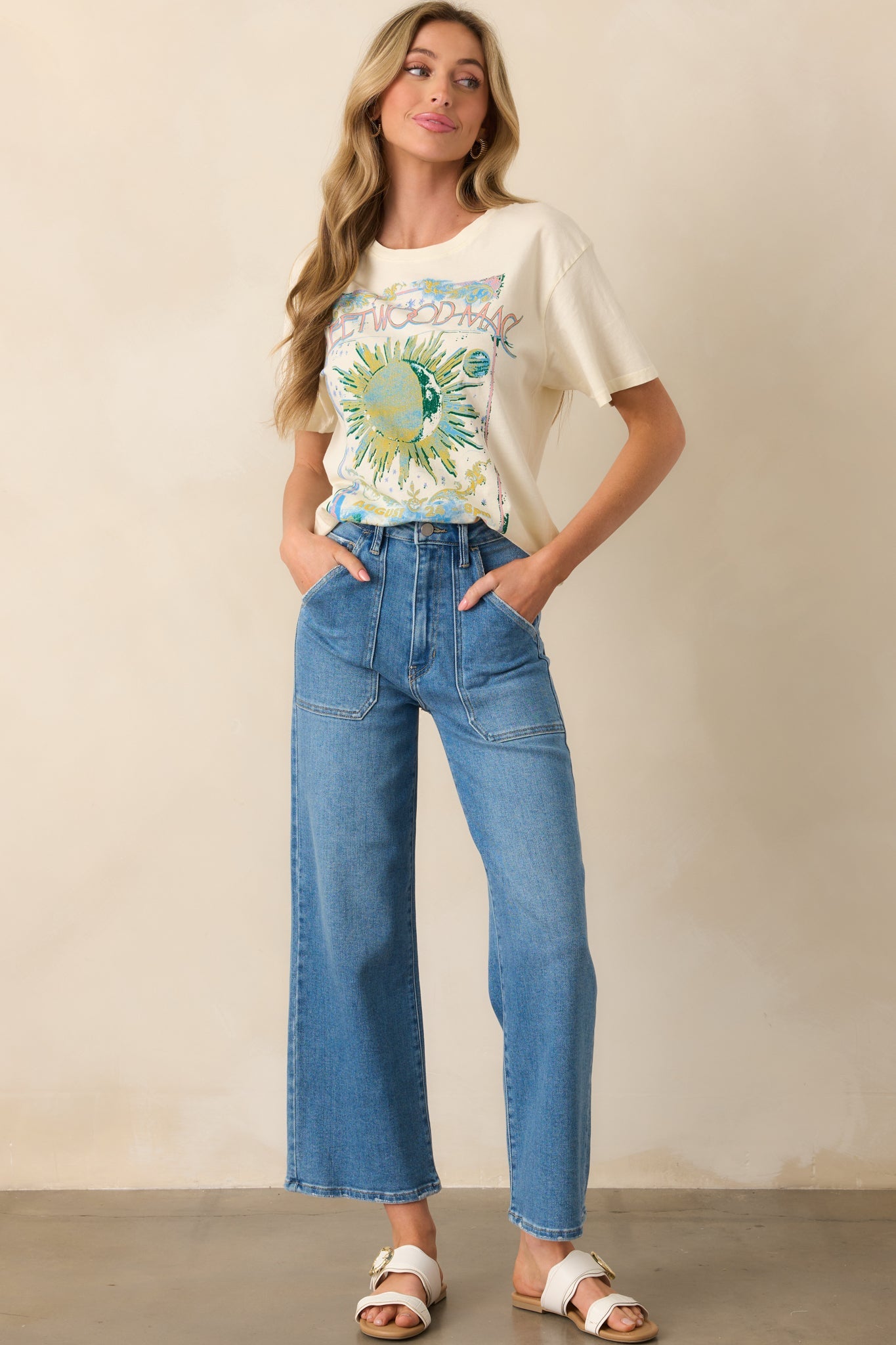 Fleetwood Mac Dreams Ivory Boyfriend Tee