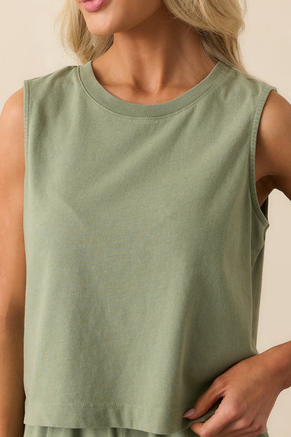 Z Supply Avocado Green Sloane Cotton Jersey Tank