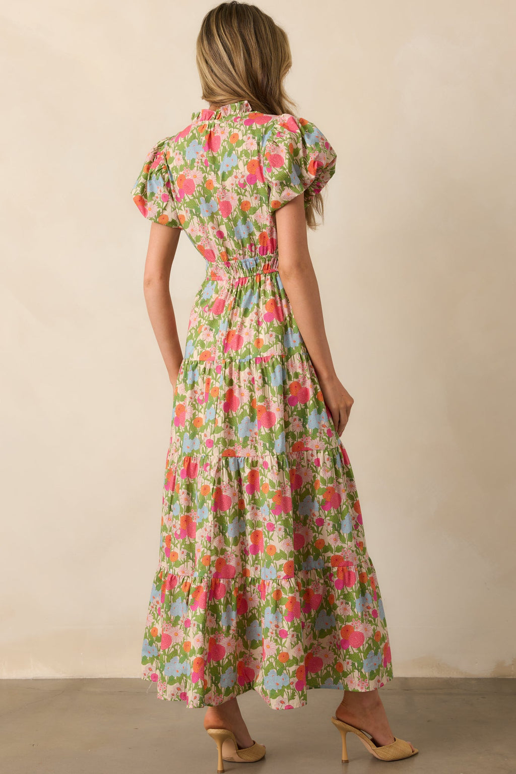Leave It To Fate Pink Marigold Floral Cotton Maxi Dress