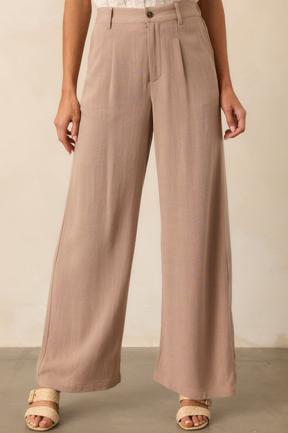 Z Supply Tan Iced Coffee Vista Linen Pant