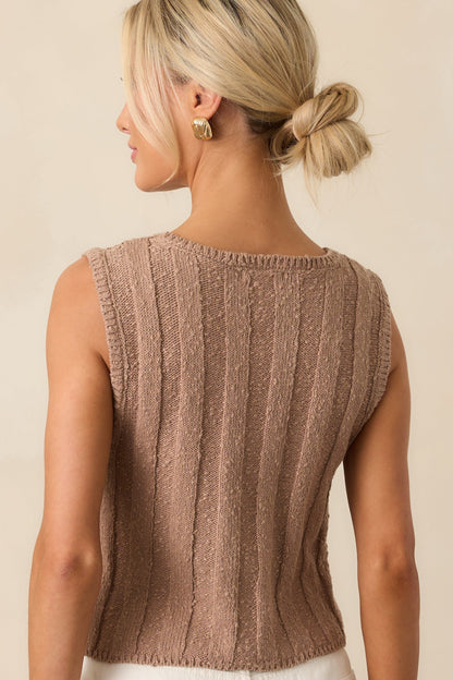 Z Supply Tan Iced Coffee Calan Rib Sweater Cropped Tank