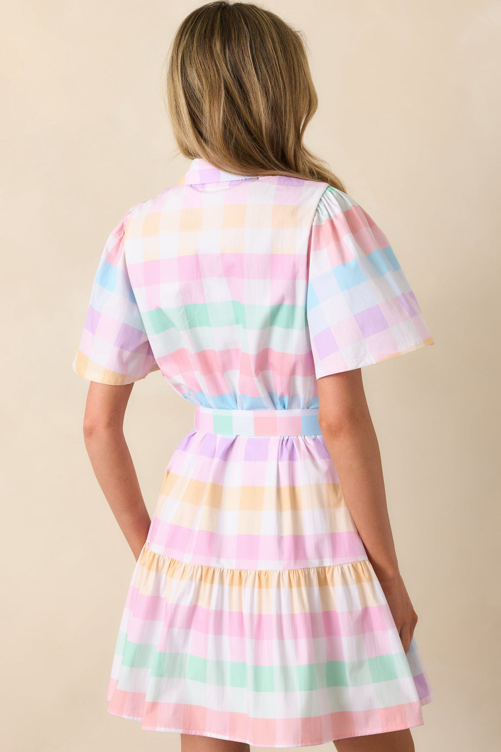 Fairfax Pastel Plaid Cotton Mini Dress