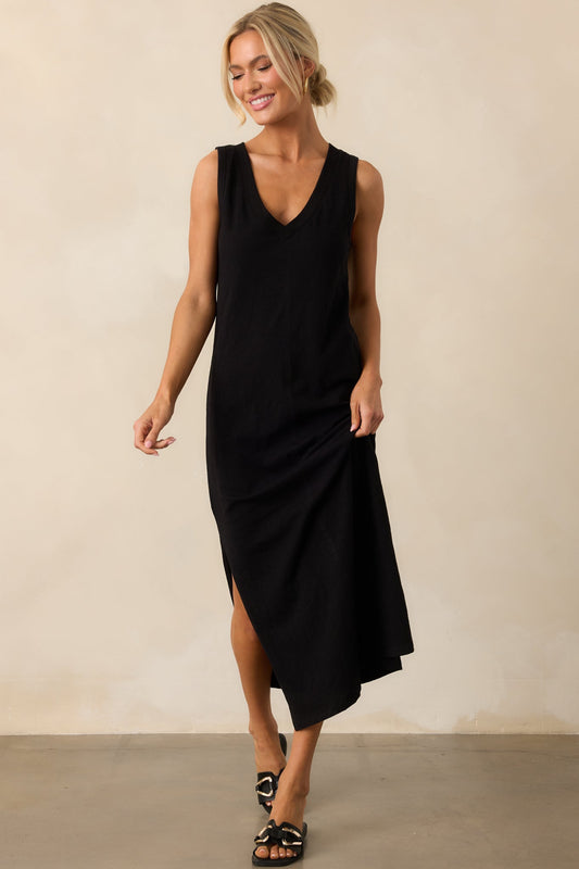 Z Supply Black Palisades Midi Dress