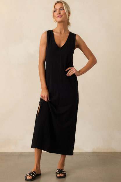 Z Supply Black Palisades Midi Dress