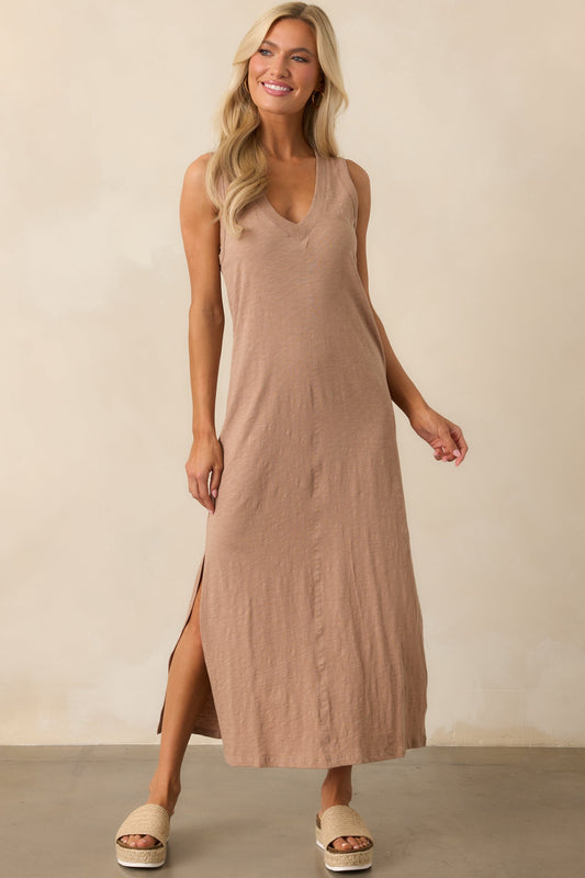 Z Supply Tan Iced Coffee Palisades Midi Dress