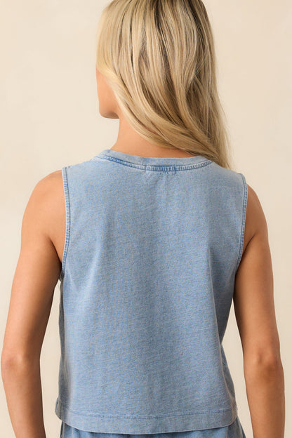 Z Supply Sloane Medium Indigo Jersey Muscle Tank