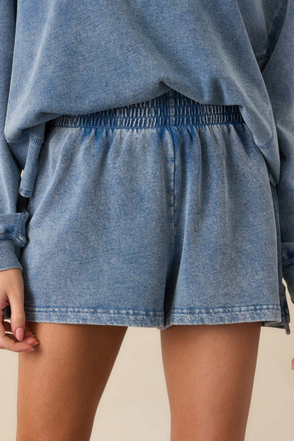 Z Supply Medium Indigo Weekender Knit Denim Short