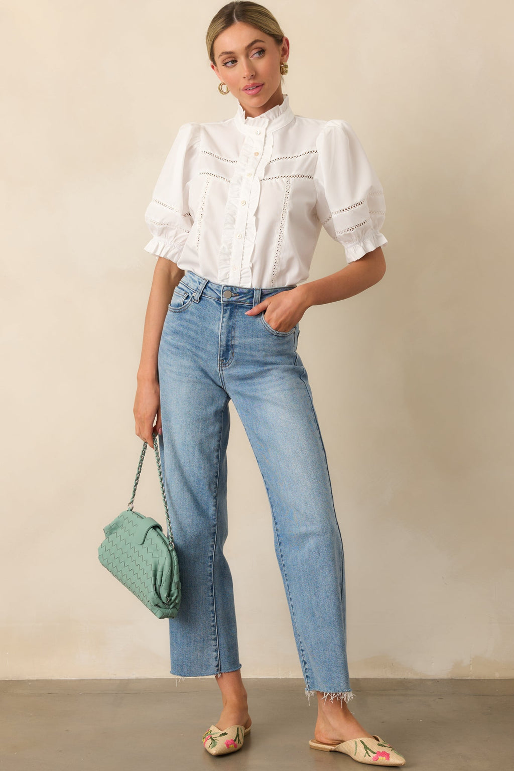 In The Countryside Medium Wash Straight Leg Jeans