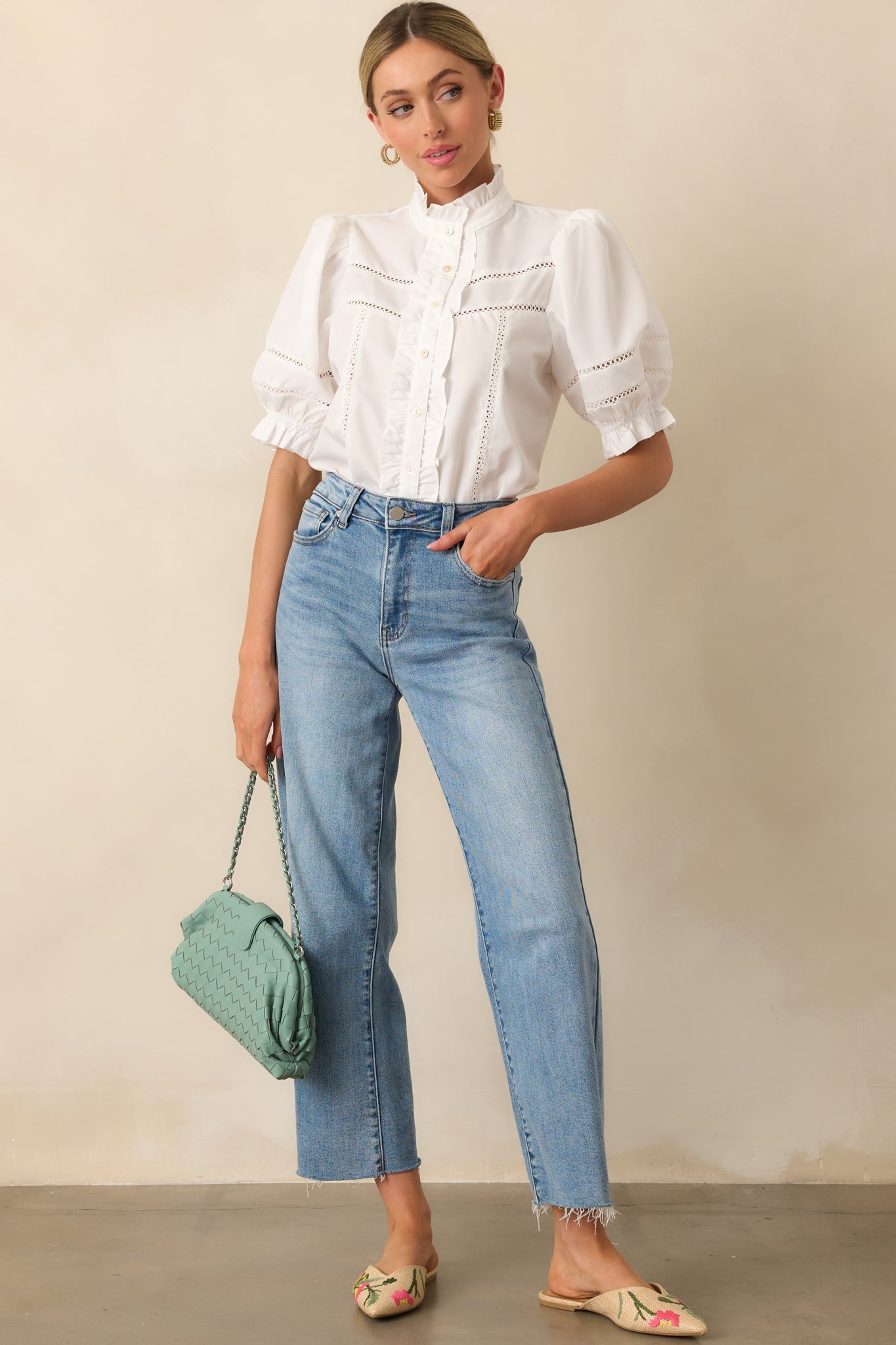 In The Countryside Medium Wash Straight Leg Jeans