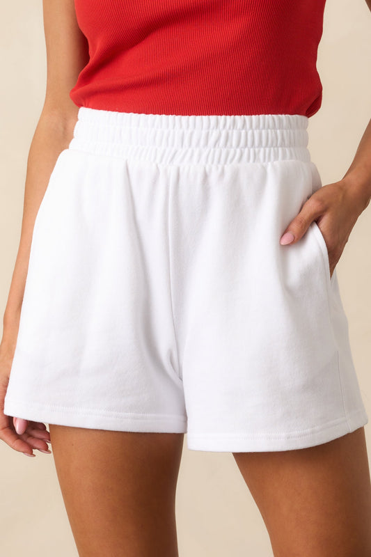 Z Supply White Club Cotton Shorts