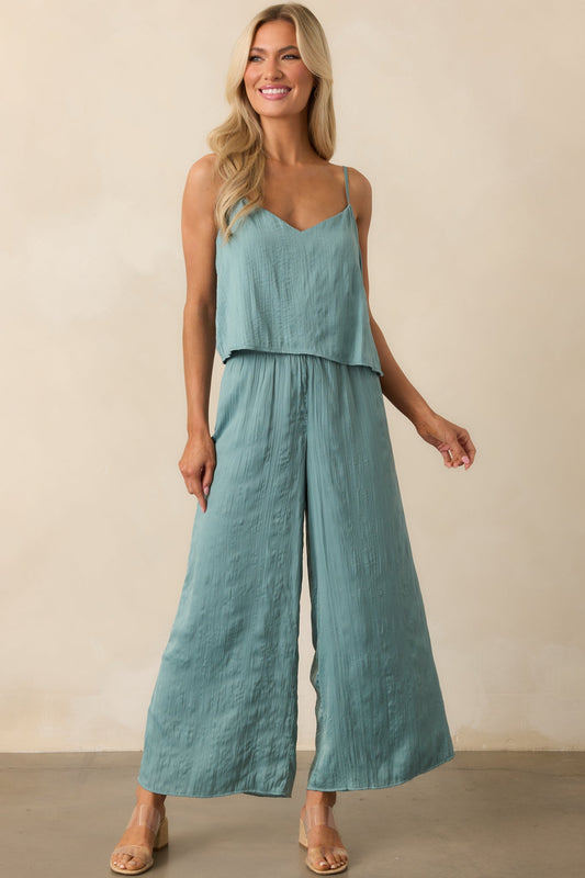 Z Supply Sage Green Sunset Satin Pants