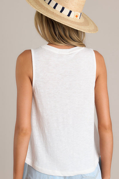Z Supply Kayla La Playa White Shell Tank