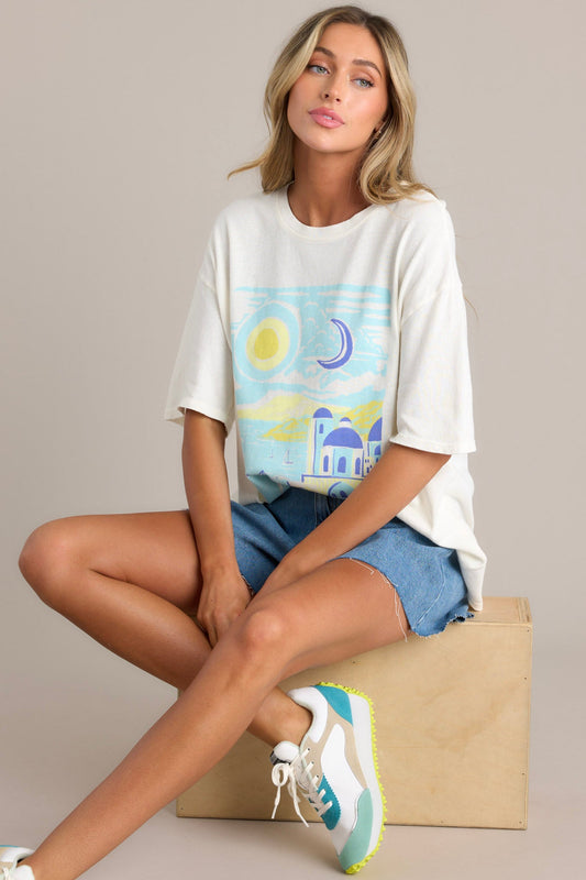 Z Supply Santorini Socal Sea Salt Oversized Tee