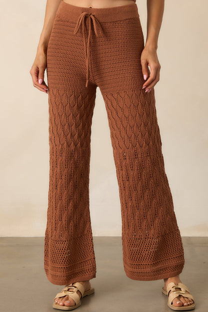 Z Supply Brown Adia Crochet Pants