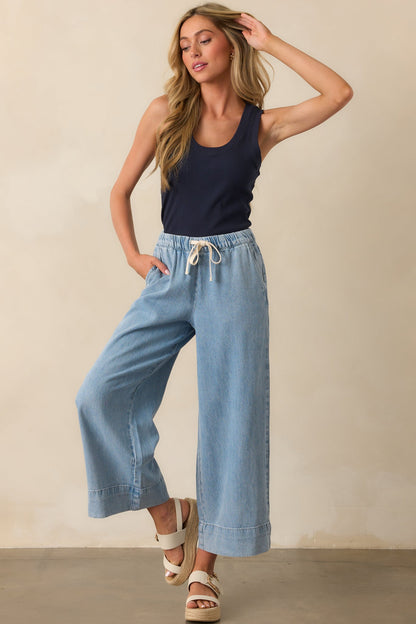 Z Supply Light Wash Cotton Weston Luxe Soft Denim Pants