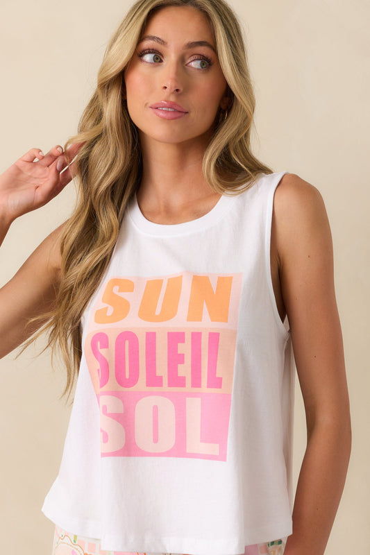 Z Supply White Cotton Sol Muscle Tank