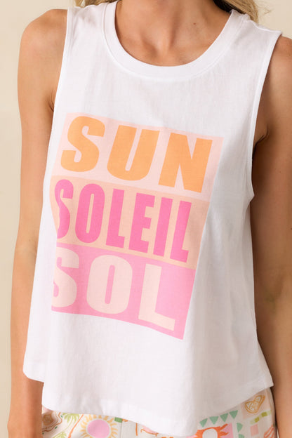 Z Supply White Cotton Sol Muscle Tank