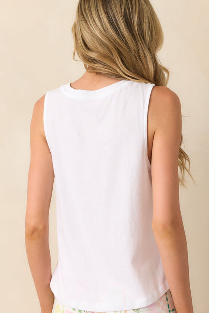 Z Supply White Cotton Sol Muscle Tank