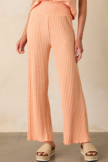 Z Supply Orange Dawn Smocked Rib Pant