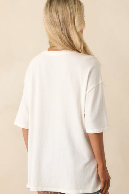 Z Supply Ivory Cotton Mimosa SoCal Oversized Tee