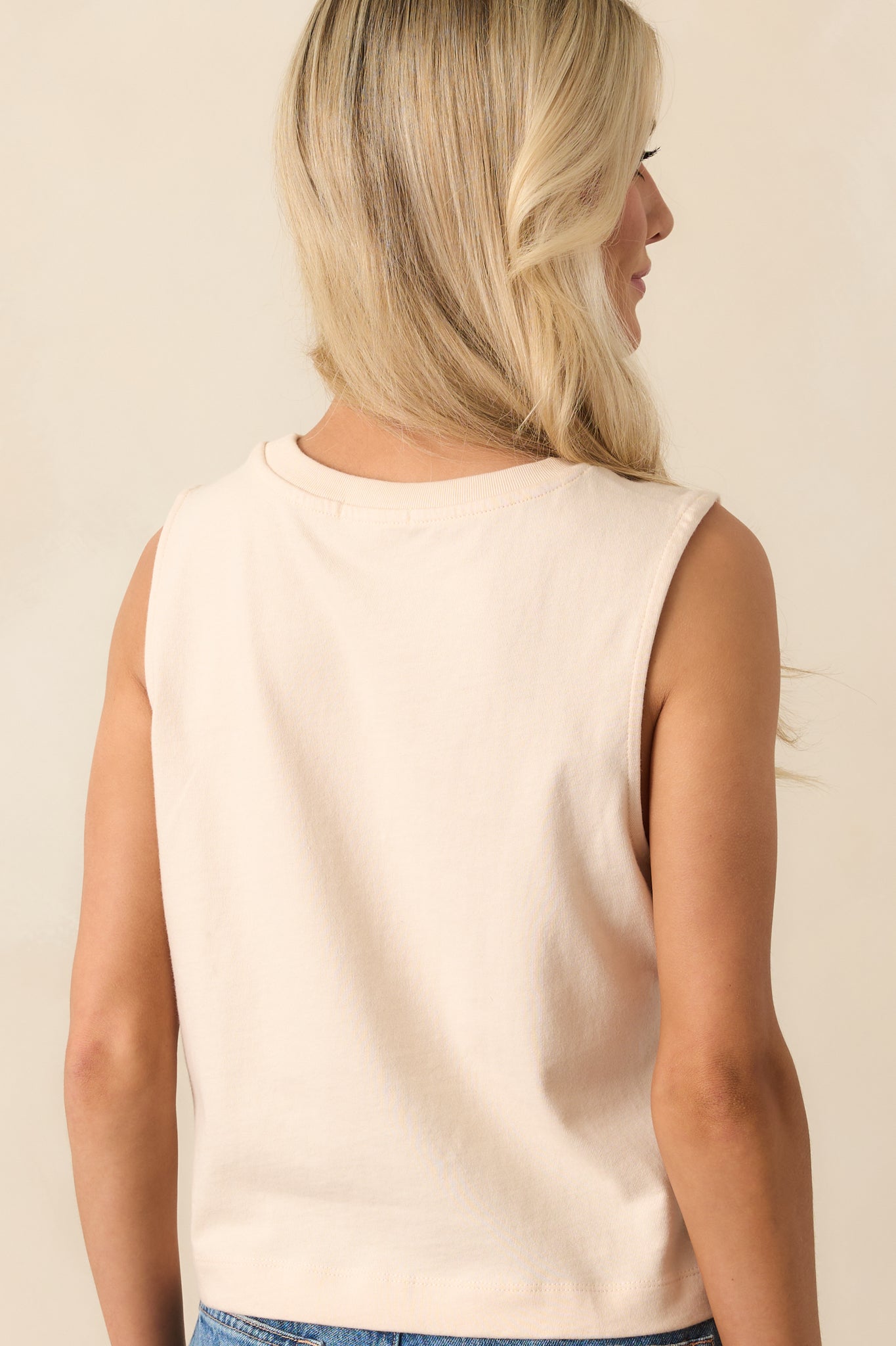 Z Supply Beige Sloane Cotton Jersey Tank
