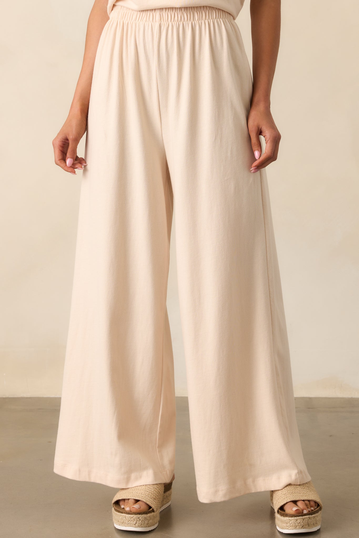 Z Supply Beige Cotton Scout Jersey Pants