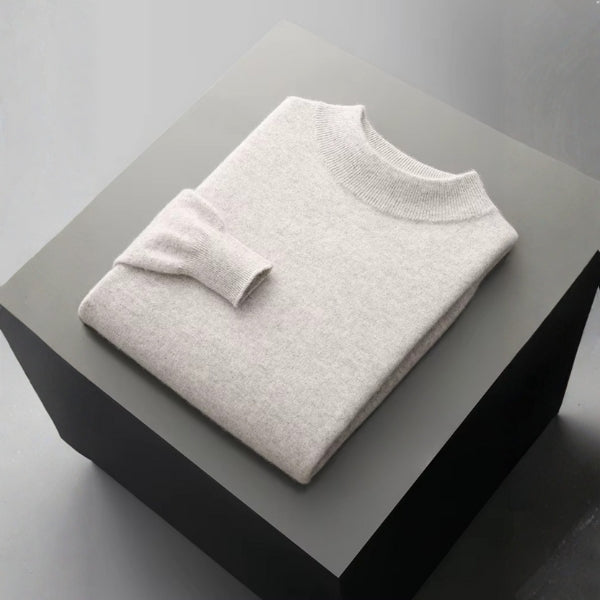 The Geneva Merino Wool Mock Neck Sweater