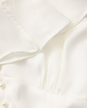Pearl Button Ruffle Midi Dress