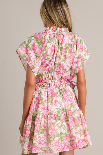 Endless Memories Pink Floral Mini Dress