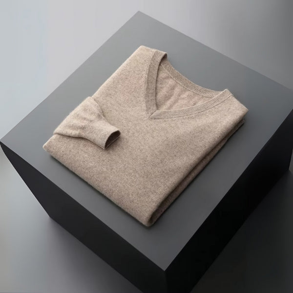 The Amalfi Merino Wool V-Neck Sweater