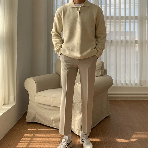 The Oslo Soft-Knit Polo Sweater