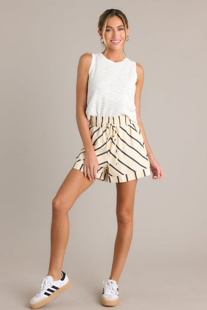 Infinite Intrigue Black Stripe Shorts